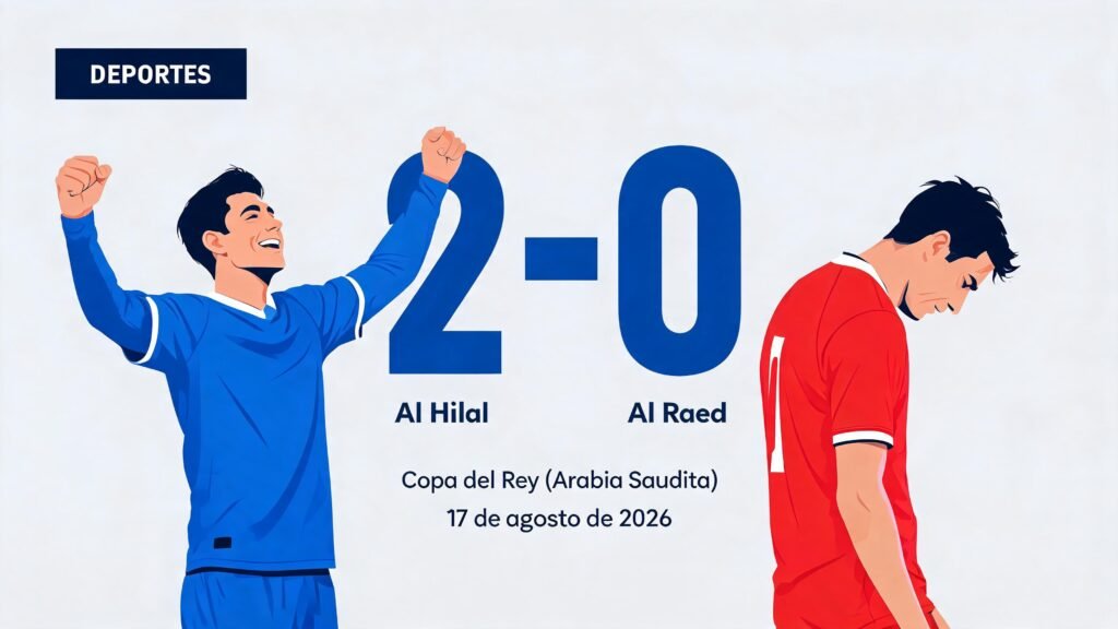 Al Hilal gana 2-0 a Al Raed en la Copa del Rey (Arabia Saudita)