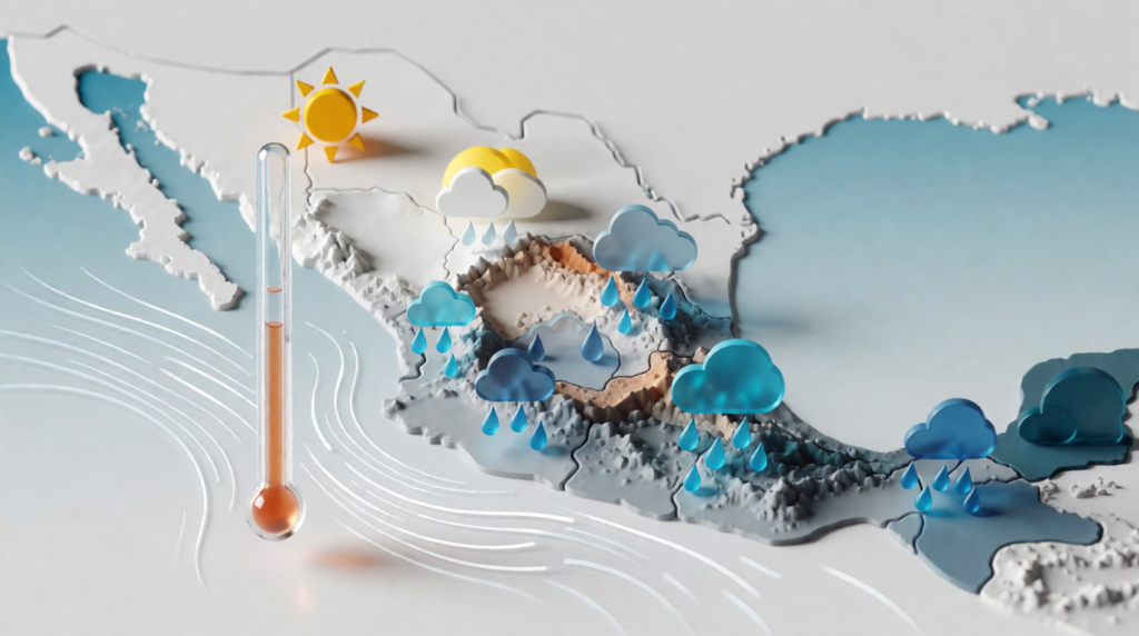 Pronóstico del clima en varias ciudades de México para el sábado 29 de agosto de 2026