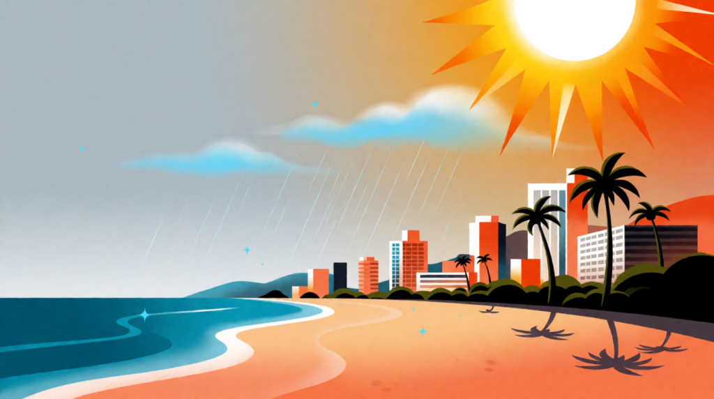 Mazatlán espera lluvia ligera y calor intenso este sábado 29 de agosto
