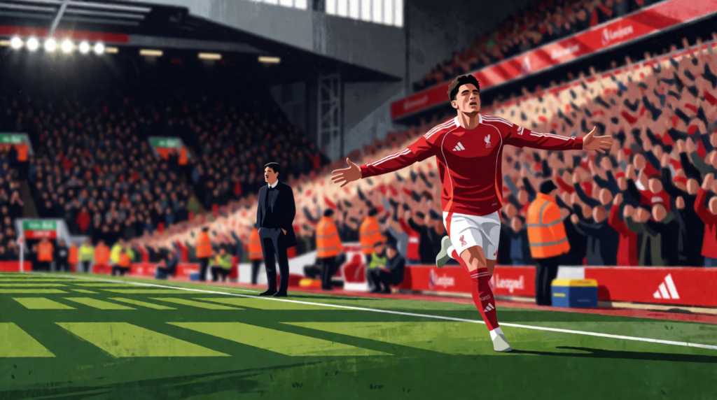 Víctor Muñoz rescata el debut de Andoni Iraola con un gol tardío y Liverpool empata 2-2 ante Nottingham Forest