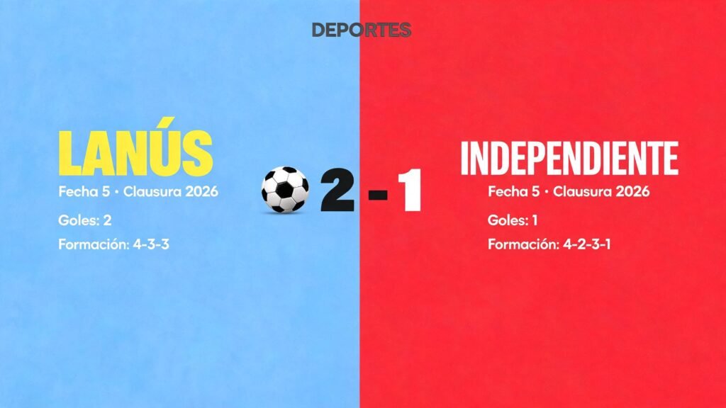 Resumen de Lanús vs. Independiente en el Clausura 2026