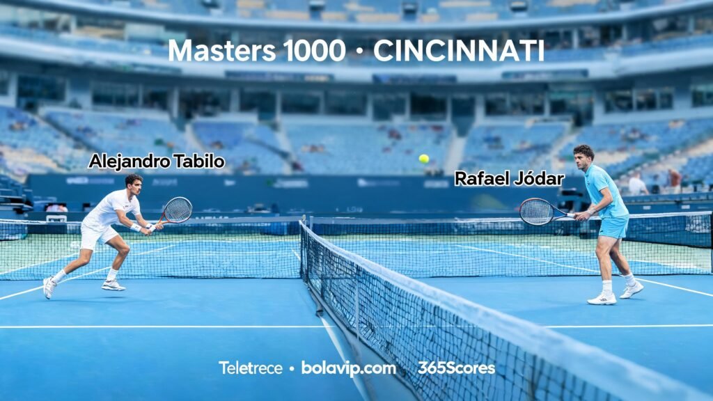 Alejandro Tabilo y Rafael Jódar compiten en vivo en el Masters 1000 de Cincinnati