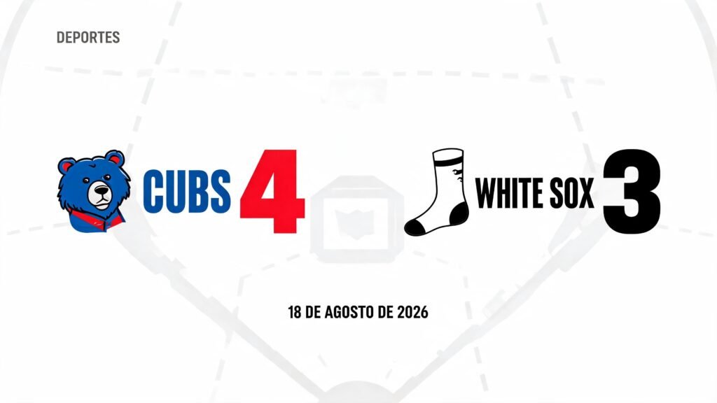 Cubs vencen a White Sox 4‑3 el 18 de agosto de 2026