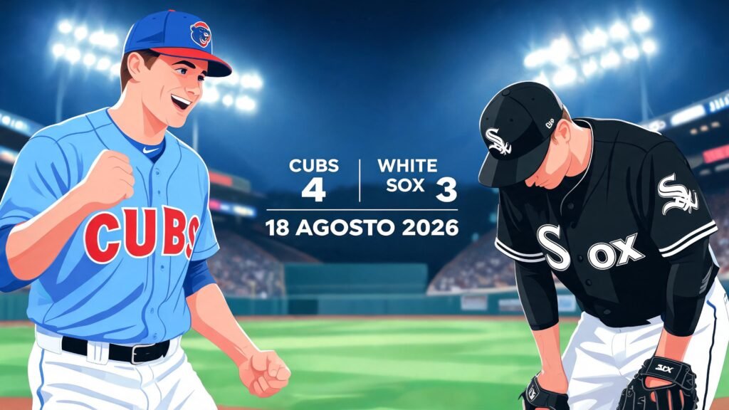 Cubs vencen a White Sox 4-3 en el último juego del 18 de agosto