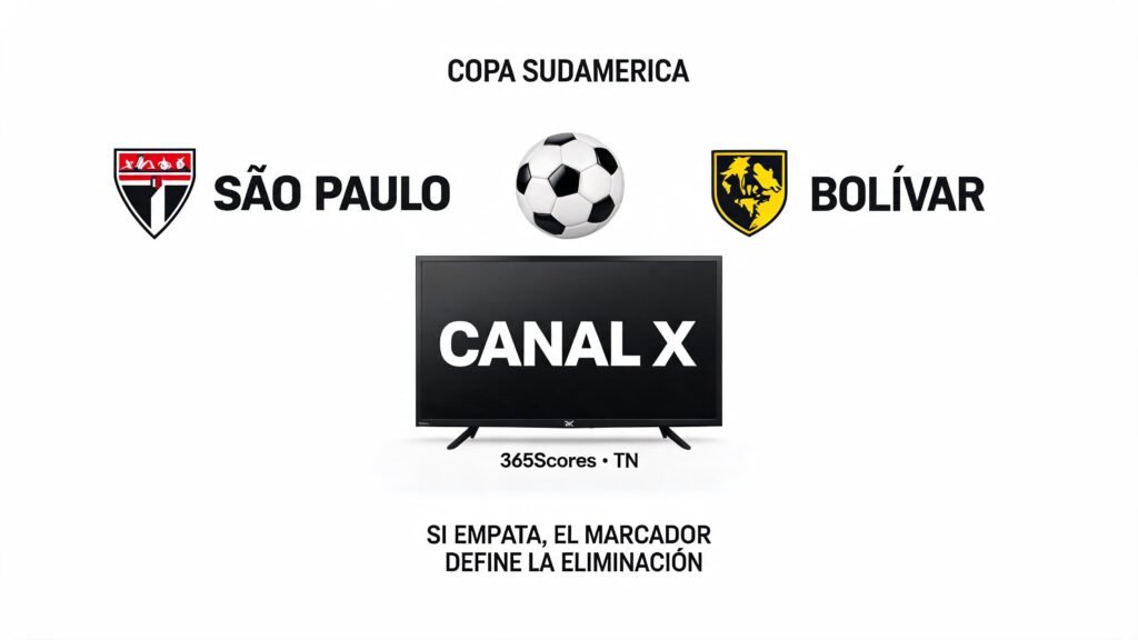 Canal que transmitirá el partido São Paulo vs Bolívar en la Copa Sudamericana