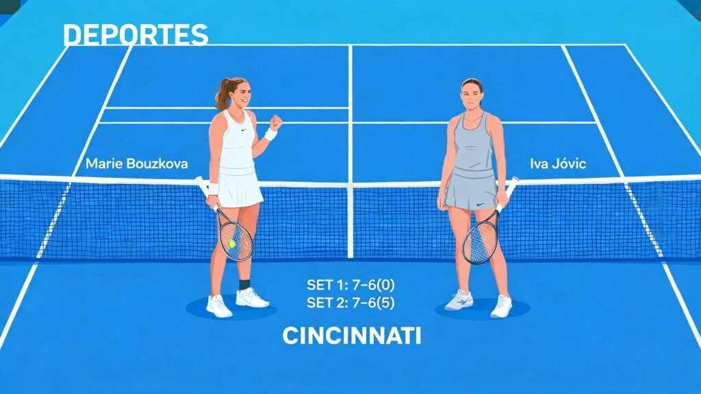 Bouzkova vence a Iva Jović 7-6(0), 7-6(5) en Cincinnati