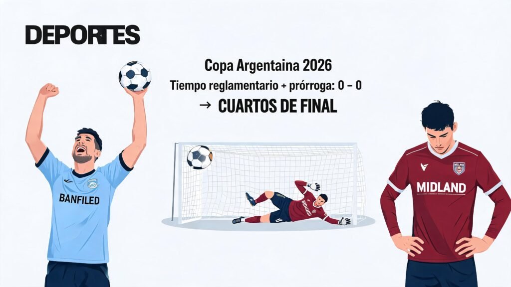 Banfield avanza a cuartos de la Copa Argentina tras vencer a Midland en penales