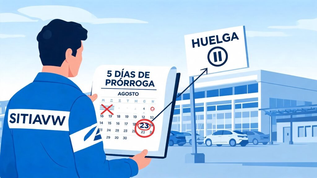 SITIAVW concede 5 días de prórroga y aplaza huelga en Volkswagen a 23 de agosto