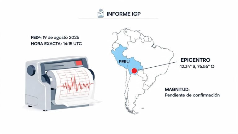 Temblor en Perú EN VIVO hoy, 19 de agosto 2026: hora exacta, magnitud y epicentro según IGP - Gestión