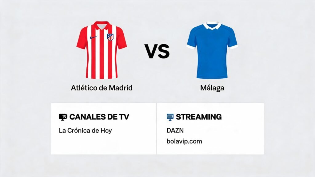 Dónde ver Atlético de Madrid vs Málaga en vivo: canales y streaming