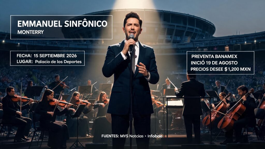 Emmanuel Sinfónico en Monterrey: Fecha, Boletos y Preventa Banamex