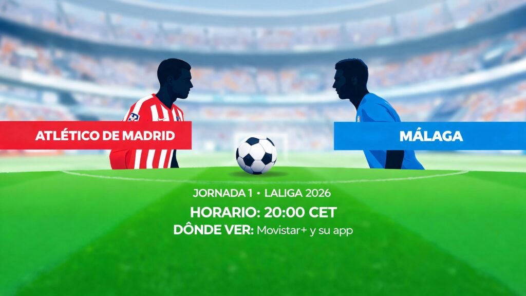 Atlético de Madrid vs Málaga: horario y dónde ver el partido de la jornada 1 de LaLiga 2026