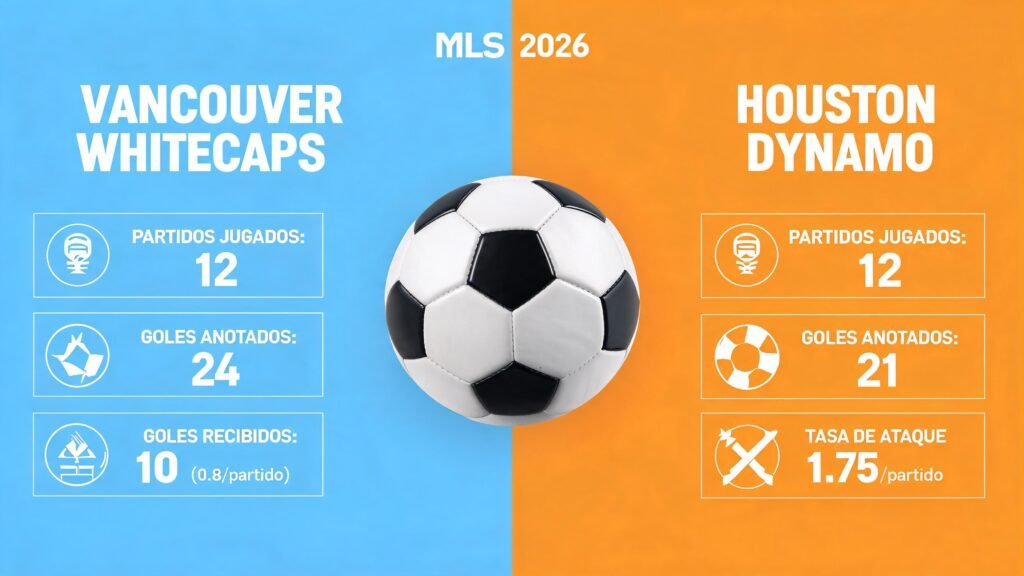 Publicación de las estadísticas previas del partido Vancouver Whitecaps vs Houston Dynamo