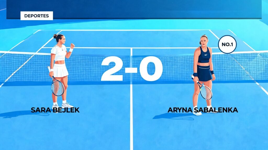 Sara Bejlek derrota a la No.1 Aryna Sabalenka en la cuarta ronda del Cincinnati Open