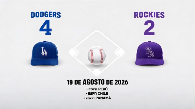 Resultados en vivo del partido Dodgers vs Rockies del 19 de agosto de 2026