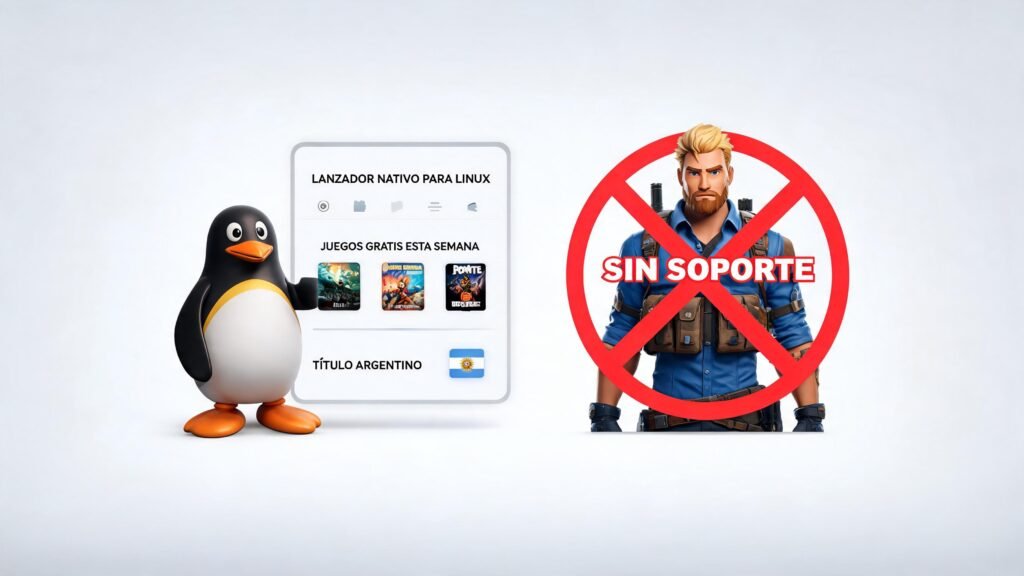 Epic Games prepara lanzador nativo para Linux, pero Fortnite sigue sin soporte