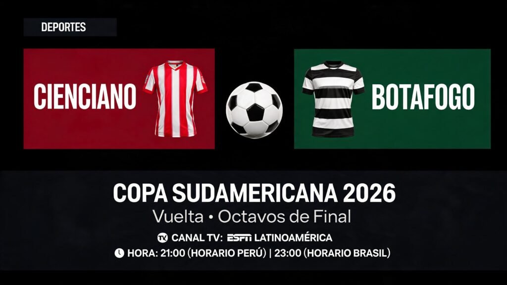 Cienciano vs Botafogo: canal TV y hora del partido de vuelta por la Copa Sudamericana 2026