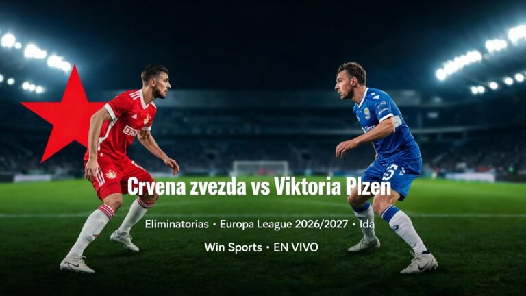 Crvena zvezda vs Viktoria Plzeň En Vivo - Eliminatorias - Ida Europa League 2026/2027 - Win Sports