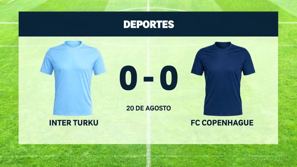 Inter Turku y FC Copenhague empatan 0-0 el 20 de agosto