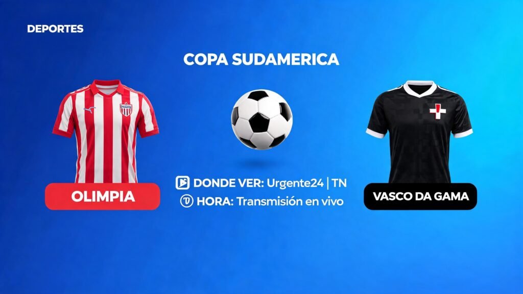 Olimpia vs Vasco da Gama por Copa Sudamericana: cómo ver y hora según Urgente24 y TN